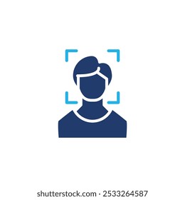 face verification colored icon vector design good for web or mobile app