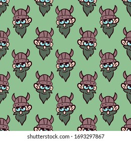 Face of a Viking, illustration, vector on white background