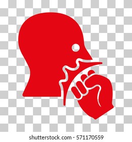 Face Violence Strike icon. Vector illustration style is flat iconic symbol, red color, transparent background. Designed for web and software interfaces.