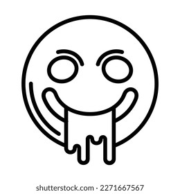 Diseño de iconos de vómitos faciales para uso personal y comercial