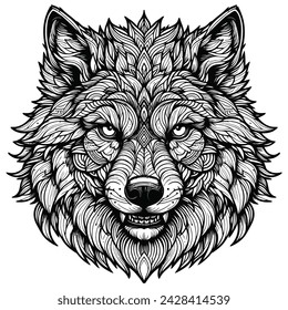 face of warewolf geometric crisp lines