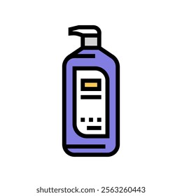 face wash bottle men cosmetic color icon vector. face wash bottle men cosmetic sign. isolated symbol illustration