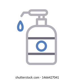 face wash colour line vector icon