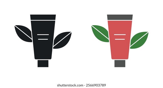 Face wash icon set in black and colored