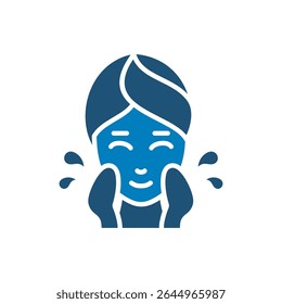 face wash icon vector design with trendy style