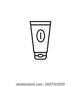Diseño de estilo de icono de línea aislada de lavado facial. Ilustración simple del vector