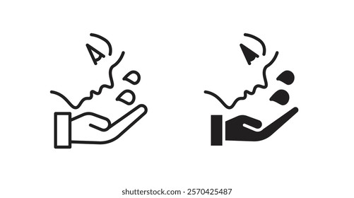 Face washing vector web icons set