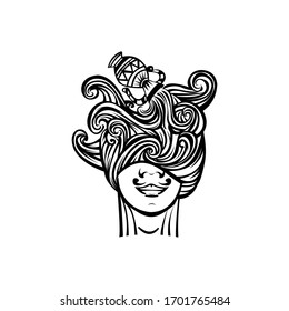 face and water face art concept