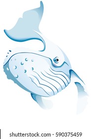 face of whale in color