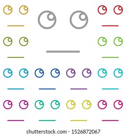Face, with, rolling, eyes multi color icon. Simple thin line, outline vector of emotion icons for ui and ux, website or mobile application
