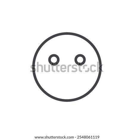 Face without mouth icon Logo symbol outline set