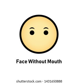 Face Without Mouth Vector Illustarion