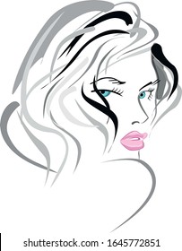 Face Woman Sexy Vector Illustration Stock Vector Royalty Free Shutterstock