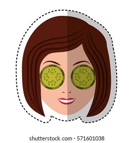 Face of woman in spa vector illustration design
