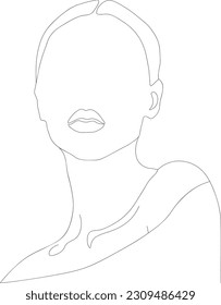 face of a woman without eyes