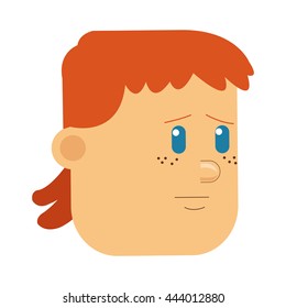 face of worried man icon