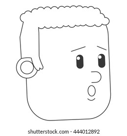 face of worried man icon