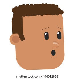 face of worried man icon