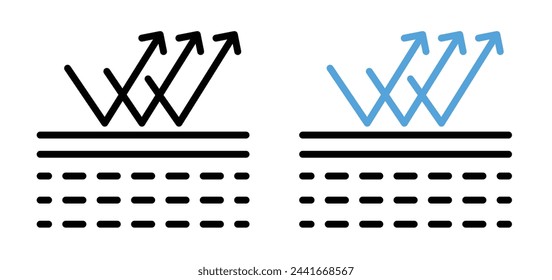 Face Wrinkle Prevention Icons. Anti-Aging Skincare and Reflective Sunscreen Symbols.