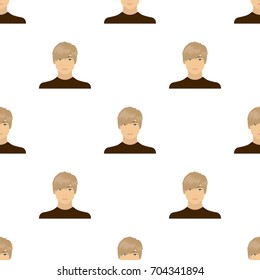 The face of a young guy. Face and appearance single icon in cartoon style vector symbol stock illustration web.
