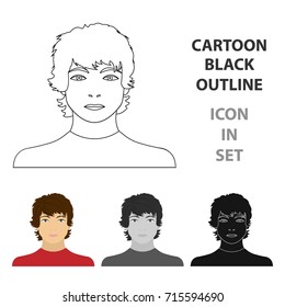 The face of a young guy. Face and appearance single icon in cartoon style vector symbol stock illustration web.