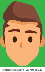 face of a young man with a beautiful hairstyle