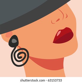 Face of a young woman