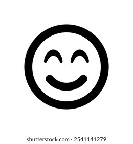 icono face_smile_beam. Signo de Vector simple