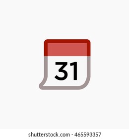Facebook Calendar Icon Vector. Date Graphic. Social Media User Interface Sign. Events Flat Illustration. FB UI Symbol. 2016 Design