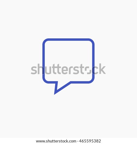 Facebook chat Icon Vector. message graphic. social media User Interface Sign. Post Flat Illustration. FB image UI Symbol. 2016 Design