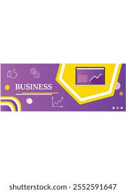 Facebook cover banner business illustration