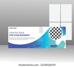 Facebook Cover Banner Template für Corporate Business und Web Banner Template Design for Social Media Posts, Cover for Social Media Ad.