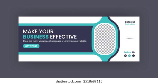 Facebook cover banner template Design, web banner corporate business social media design