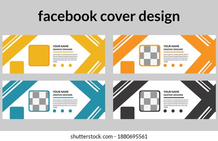 Facebook cover design. Abstract banner design for ads, banner social media, banner fashion sale with whit background