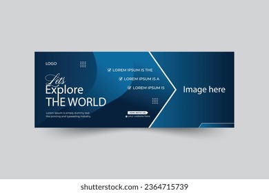 Facebook Cover Design..For business medical fitness travel real state..Modern facebook cover..facebook cover vector..New design facebook cover..