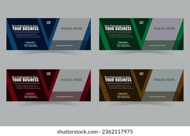 Facebook Cover Design Template, Banner Template and Web Banner Template Design for Social Media Post Abstract corporate business digital agency for social media Facebook cover banner template
