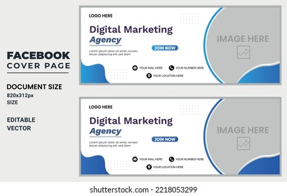 Facebook Cover Design Template, Corporate banner, web banner design