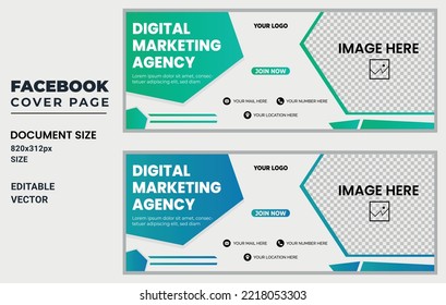 Facebook Cover Design Template, Corporate banner, web banner design