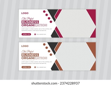 Facebook Cover Design Template, Web Banner Template Design for Social Media Post