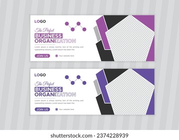 Facebook Cover Design Template, Web Banner Template Design for Social Media Post