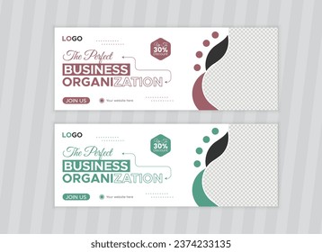 Facebook Cover Design Template, Web Banner Template Design for Social Media Post