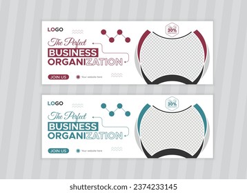 Facebook Cover Design Template, Web Banner Template Design for Social Media Post