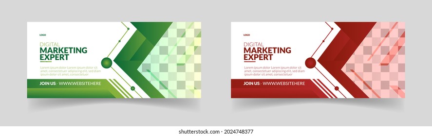 Facebook cover. Digital marketing business cover design. Marketing agency banner template. Web Banner Social Media. Corporate business banner design. banner, poster. Vector layout of flyer. _JM