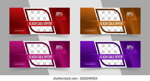 Facebook cover. Flash sale social media banner design. Abstract banner design for ads, banner social media, banner fashion sale background. facebook cover photo design. Black friday sale. poster, ad.