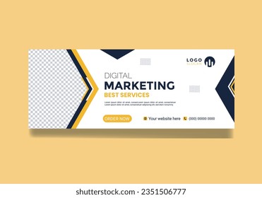 Facebook cover marketing, food design template