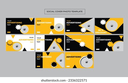 facebook cover photo template set