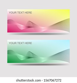 Facebook cover size lines curves pink yellow and green light and blue light background
