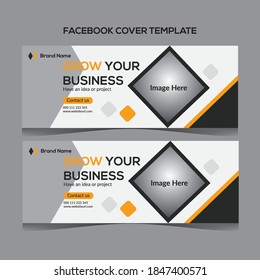 Facebook cover template, abstract background design, vector eps