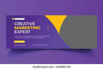 facebook cover template, corporate facebook cover design