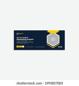 Facebook Cover Template Design, Digital Marketing Cover post